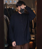 A.PRESSE "Wool Regular Collar Shirt"