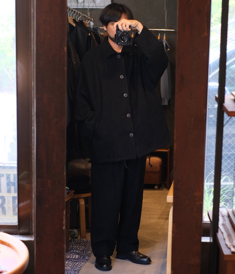 yokosakamoto コットン 藍染パンツ 2 SS YOKO SAKAMOTO DENIM STRAIGHT PANTS - FADE INDIGO - PURAS