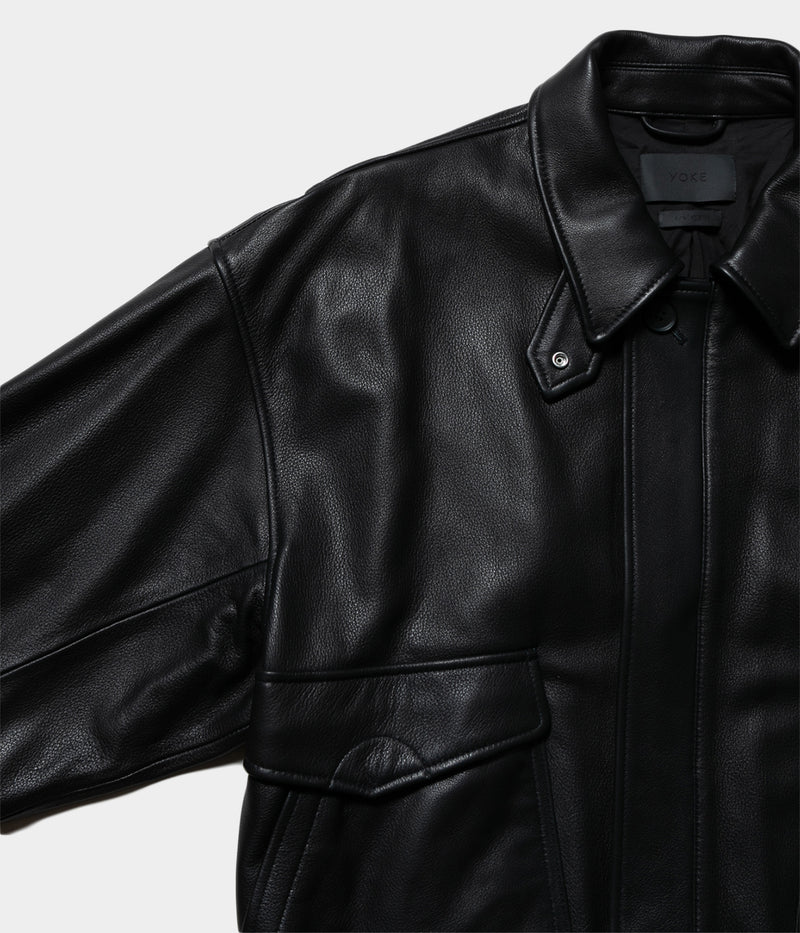 YOKE "LEATHER FLIGHT JACKET"