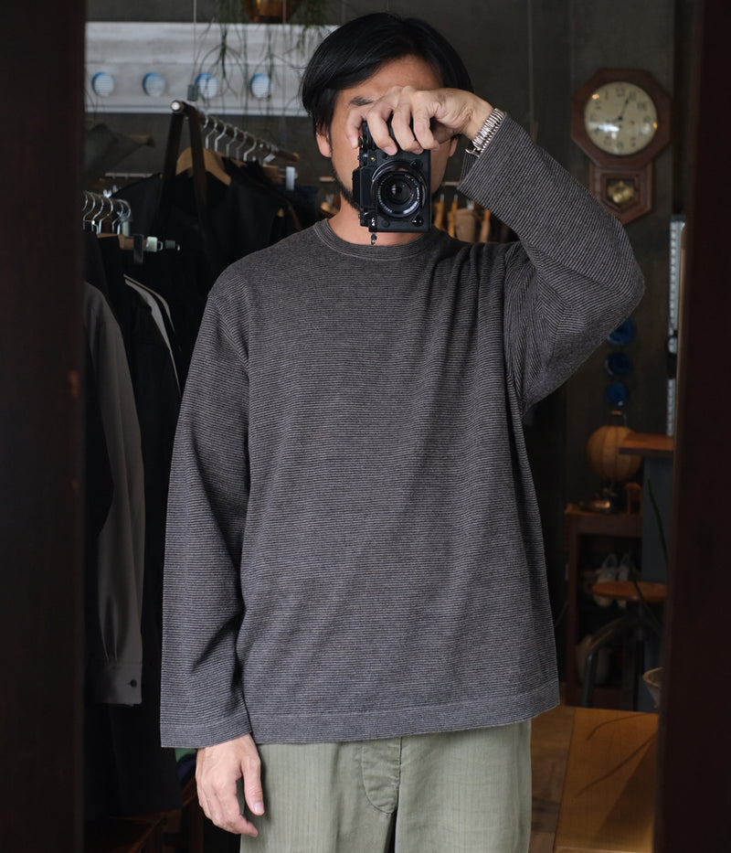 STILL BY HAND "KN05243" 14G striped sweater