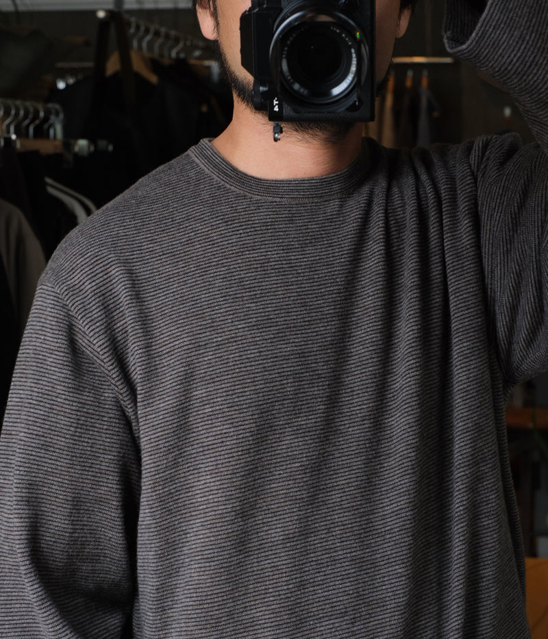 STILL BY HAND "KN05243" 14G striped sweater