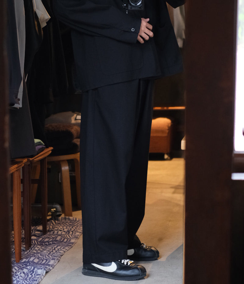 YOKO SAKAMOTO "BRUSHED WOOL WIDE PANTS"