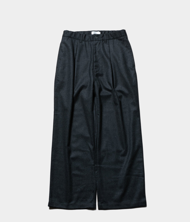 STILL BY HAND "PT07243" Box pleat wool pants