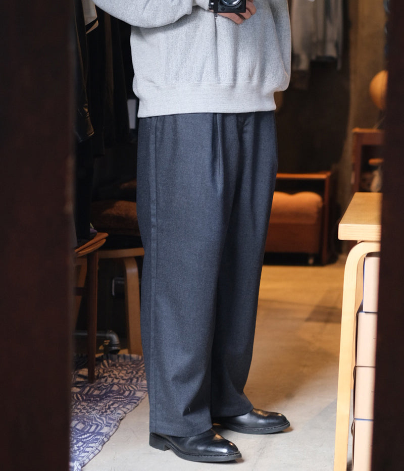 STILL BY HAND "PT07243" Box pleat wool pants