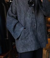 MITTAN "CT-40"hemp flax hooded coat