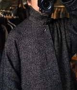 YOKE "TWEED BALMACAAN COAT"