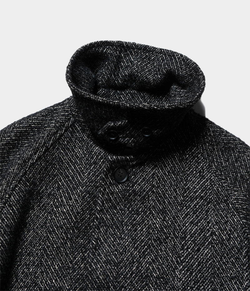 YOKE "TWEED BALMACAAN COAT"