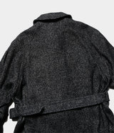 YOKE "TWEED BALMACAAN COAT"