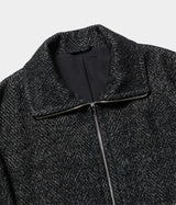 YOKE "TWEED STAND COLLAR ZIP BLOUSON"