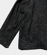 YOKE "TWEED STAND COLLAR ZIP BLOUSON"