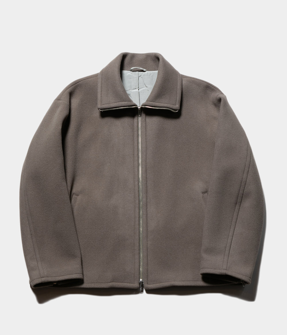 ＜Ｈ＞PILE MELTON STAND COLLAR COAT Cashmere Melton Stand Collar Coat in Black – Blue Owl Workshop