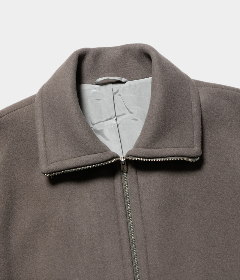 YOKE "MELTON STAND COLLAR ZIP BLOUSON"