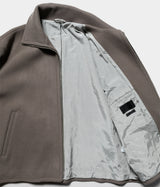 YOKE "MELTON STAND COLLAR ZIP BLOUSON"