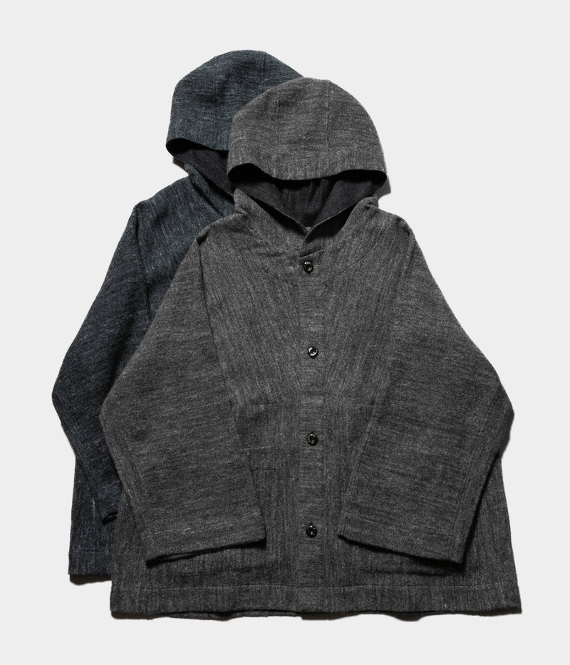 MITTAN "CT-40"hemp flax hooded coat