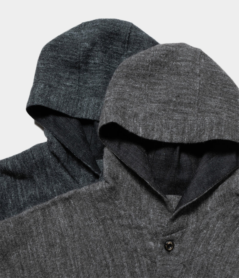 MITTAN "CT-40"hemp flax hooded coat