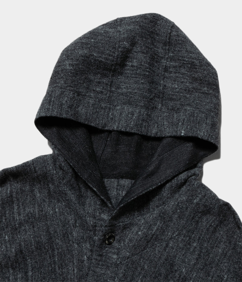 MITTAN "CT-40"hemp flax hooded coat