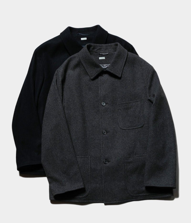 A.PRESSE "Cashmere Light Flannel Coverall Jacket"