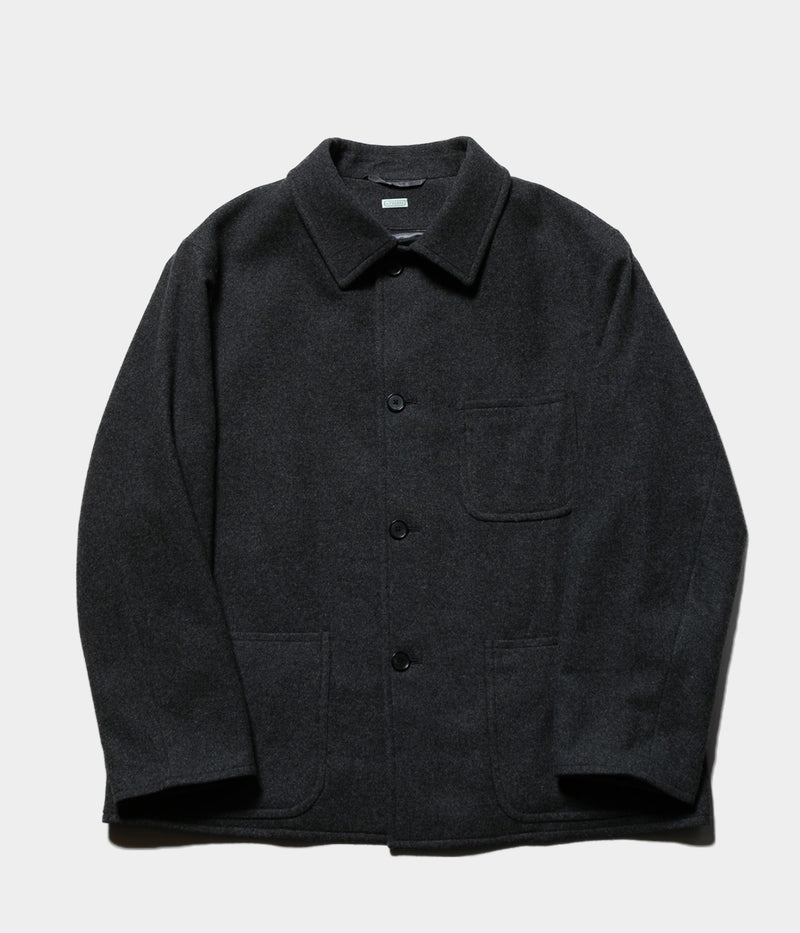 A.PRESSE "Cashmere Light Flannel Coverall Jacket"