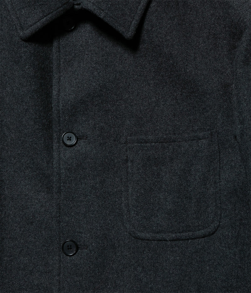 A.PRESSE "Cashmere Light Flannel Coverall Jacket"