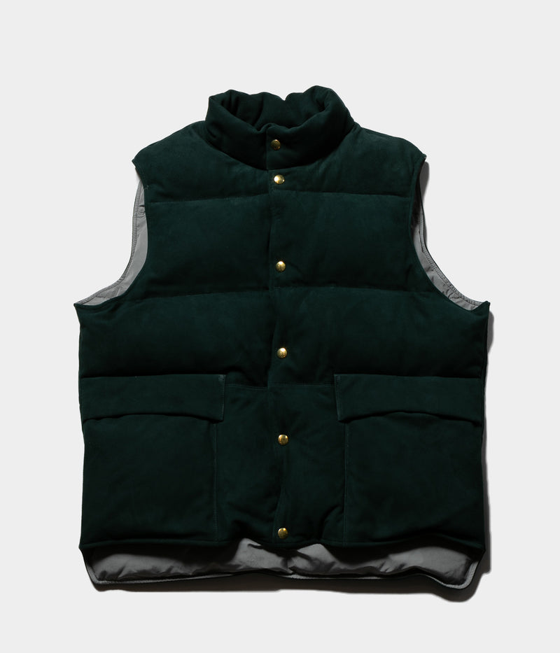 A.PRESSE "Suede Down Vest"