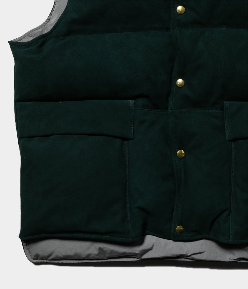 A.PRESSE "Suede Down Vest"