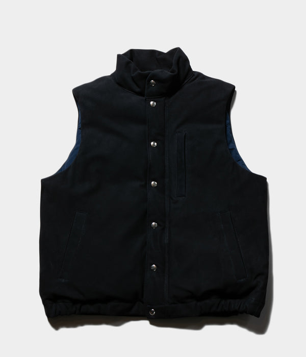 A.PRESSE "Suede Down Vest"