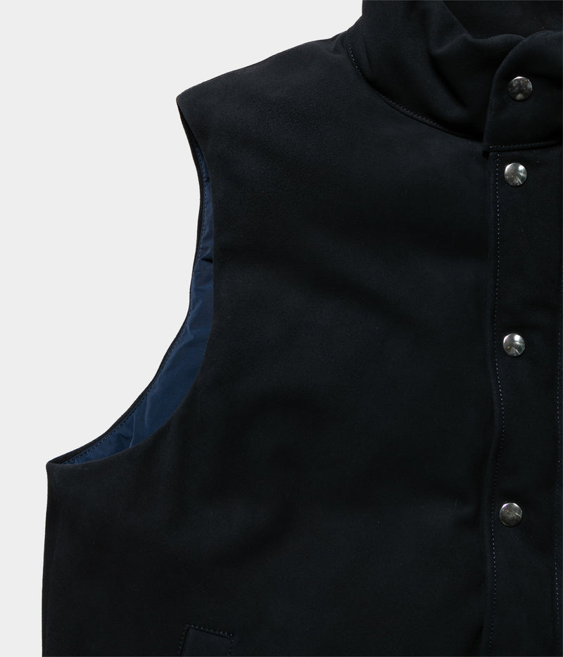 A.PRESSE "Suede Down Vest"