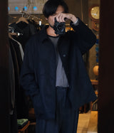 A.PRESSE "Cashmere Light Flannel Coverall Jacket"