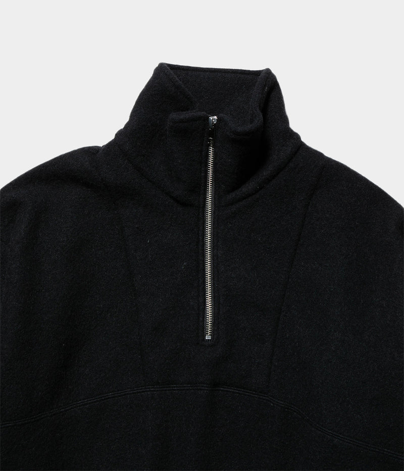 YOKE "WOOL FLEECE HALF ZIP PULLOVER"