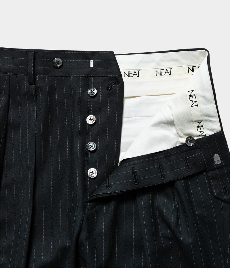 NEAT "140's Wool Stretch Pinstripe Standard"