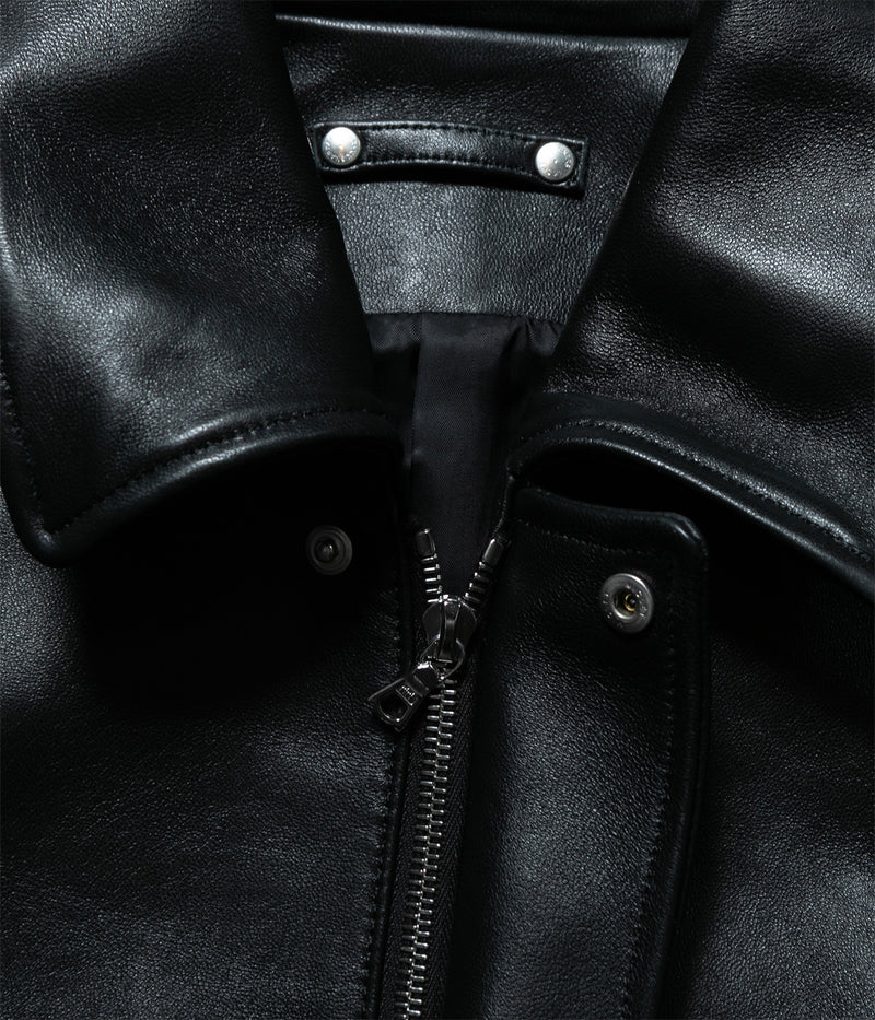 SSSTEIN "LEATHER ZIP SHORT JACKET"