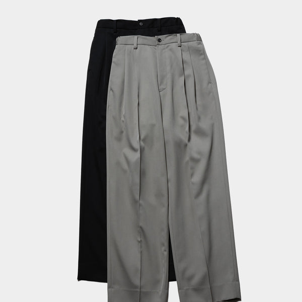ssstein / シュタイン】TWO TUCK EASY TROUSERS - BLACK | 公式