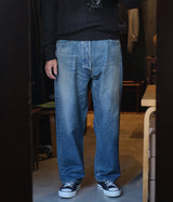 A.PRESSE 2025 Style1 "No.22 Washed Wide Denim Pants"