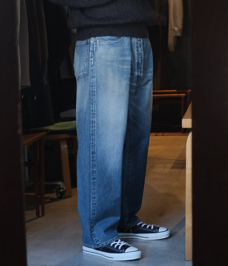 A.PRESSE 2025 Style1 "No.22 Washed Wide Denim Pants"