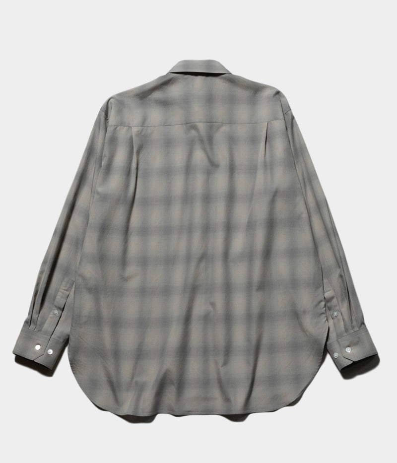 SSSTEIN 25SS "C/R CHECK OVERSIZED DOWN PAT SHIRT"