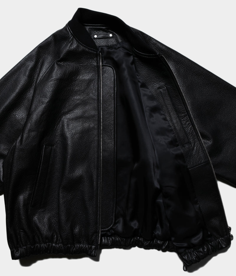 SSSTEIN 25SS "SHRUNK LEATHER ZIP SHORT JACKET"