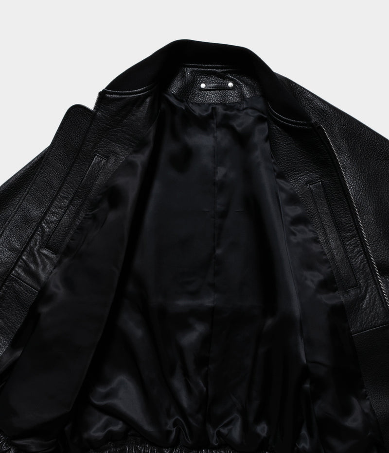 SSSTEIN 25SS "SHRUNK LEATHER ZIP SHORT JACKET"