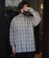 SSSTEIN 25SS "C/R CHECK OVERSIZED DOWN PAT SHIRT"