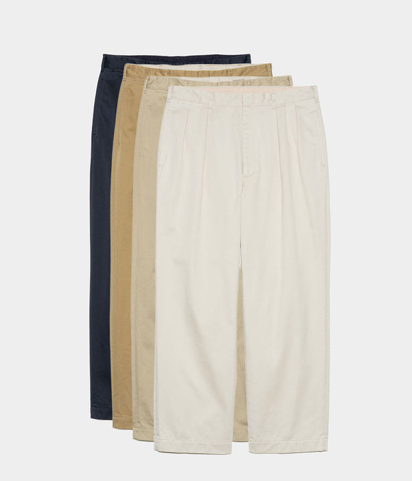 NANAMICA "Double Pleat Chino Pants"