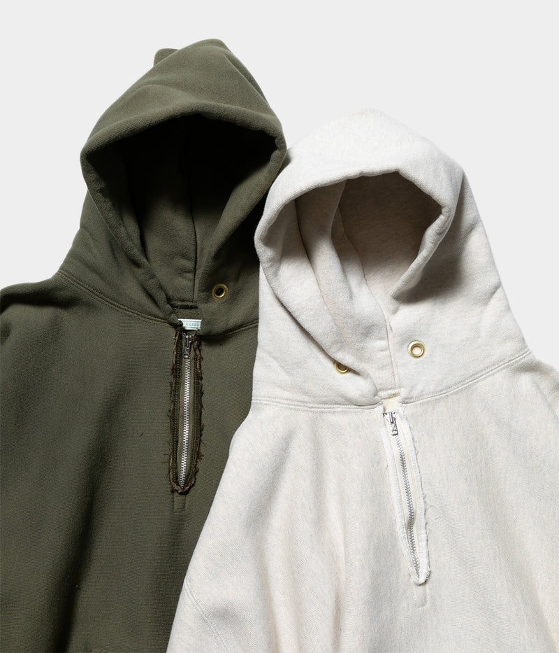 A.PRESSE 2025 Style1 "Vintage Half Zip Sweat Hoodie"