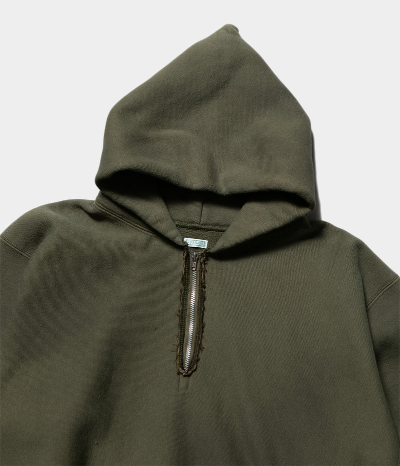 A.PRESSE 2025 Style1 "Vintage Half Zip Sweat Hoodie"