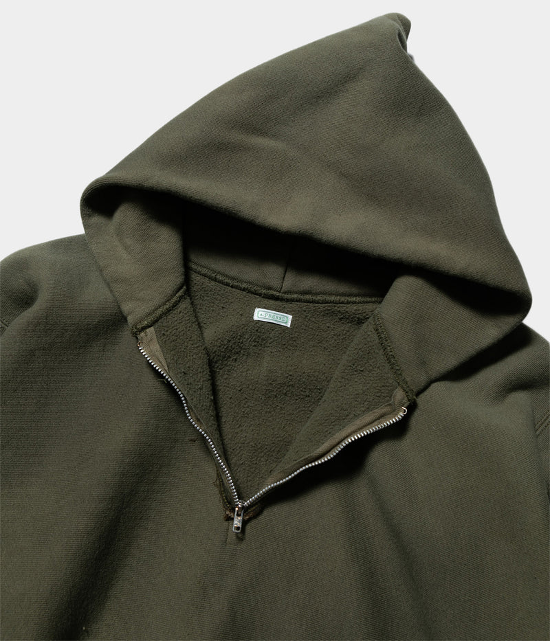 A.PRESSE 2025 Style1 "Vintage Half Zip Sweat Hoodie"