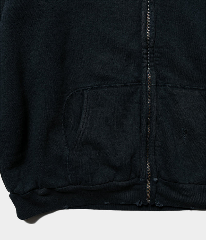 A.PRESSE 2025 Style1 "Vintage Zip Sweat Hoodie"