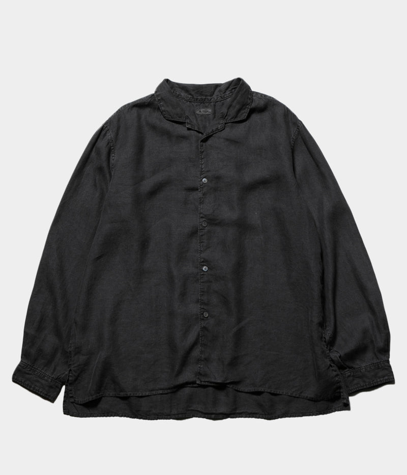 MITTAN "SH-117" hemp open-collar shirt