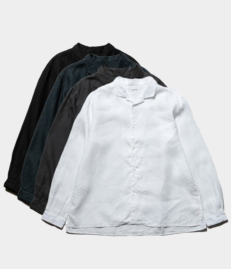 MITTAN "SH-117" hemp open-collar shirt