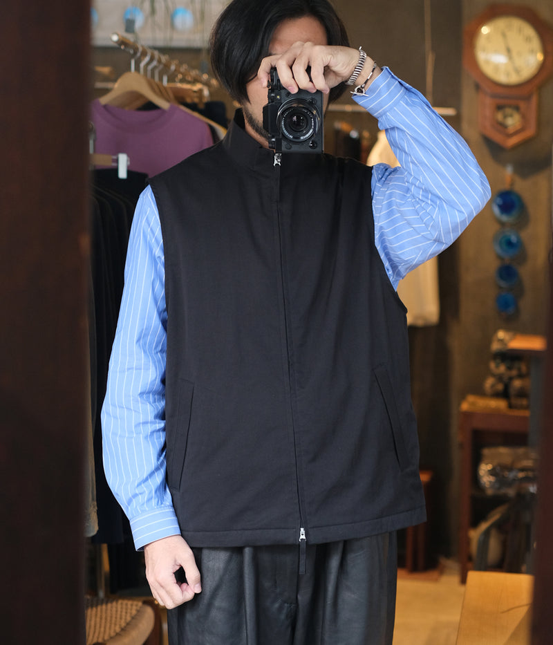 STILL BY HAND "VE02251" Stand collar vest