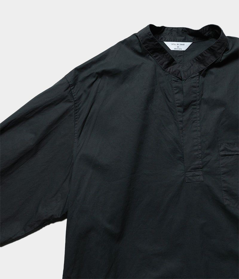 STILL BY HAND "SH03251" Garment-dye over shirt