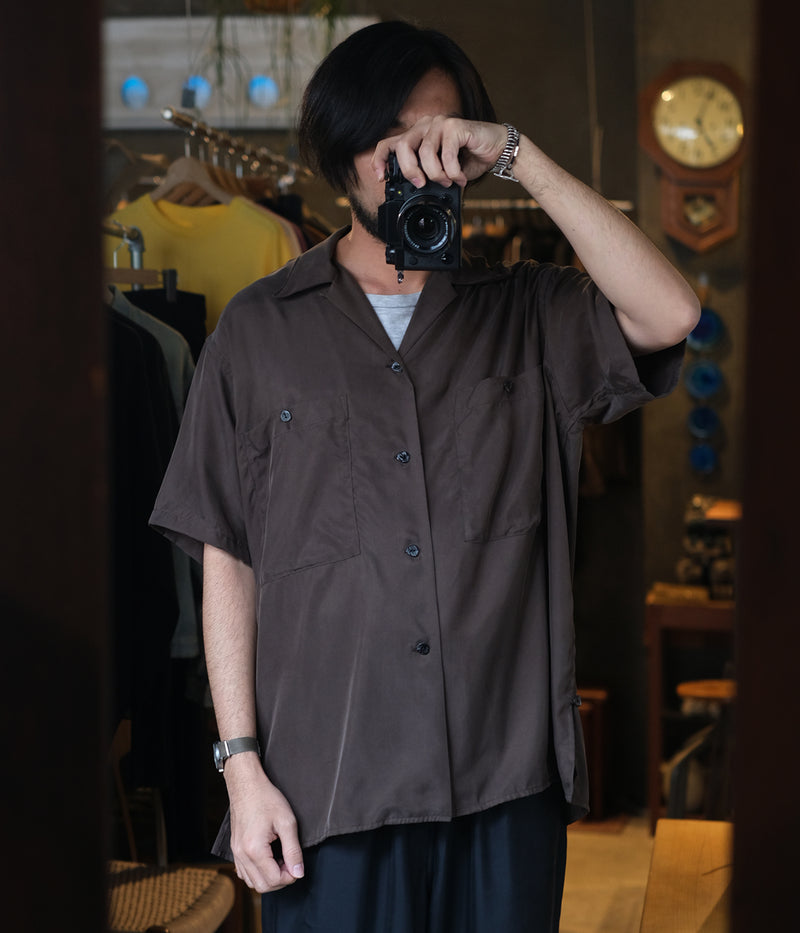 YOKE 25SS "CUPRO OPEN COLLAR SHIRT"