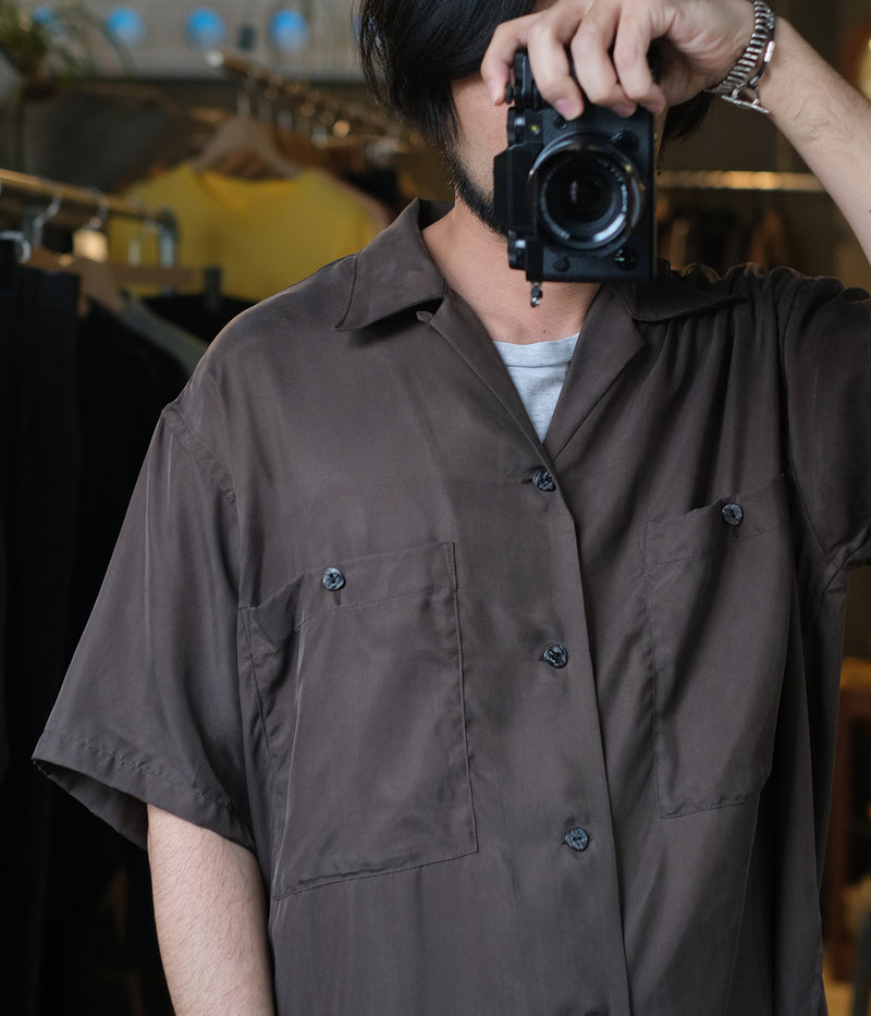 YOKE 25SS "CUPRO OPEN COLLAR SHIRT"