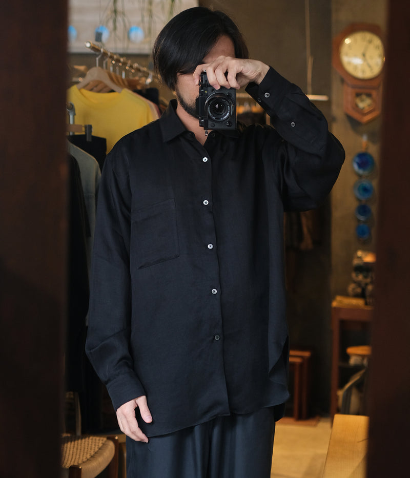 SSSTEIN 25SS "VIS/LI TWILL OVERSIZED LS SHIRT"